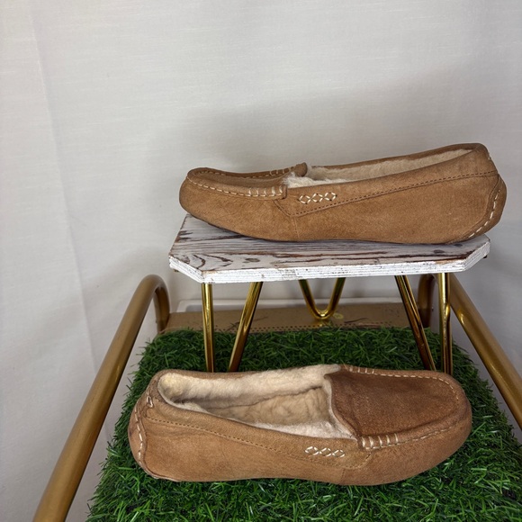 UGG Shoes - UGG Brown Suede Slippers Size 8